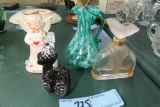 NAPCO ANGEL, JAPAN POODLE, HAND BLOWN PITCHER AND ETC