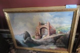 OIL ON CANVAS OF ANCIENT RUINS