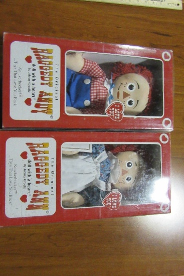 JOHNNY GRUELLE RAGGEDY ANN AND ANDY DOLLS