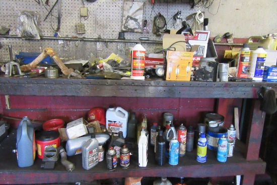 CONTENTS OF WORKBENCH AND PEGBOARD