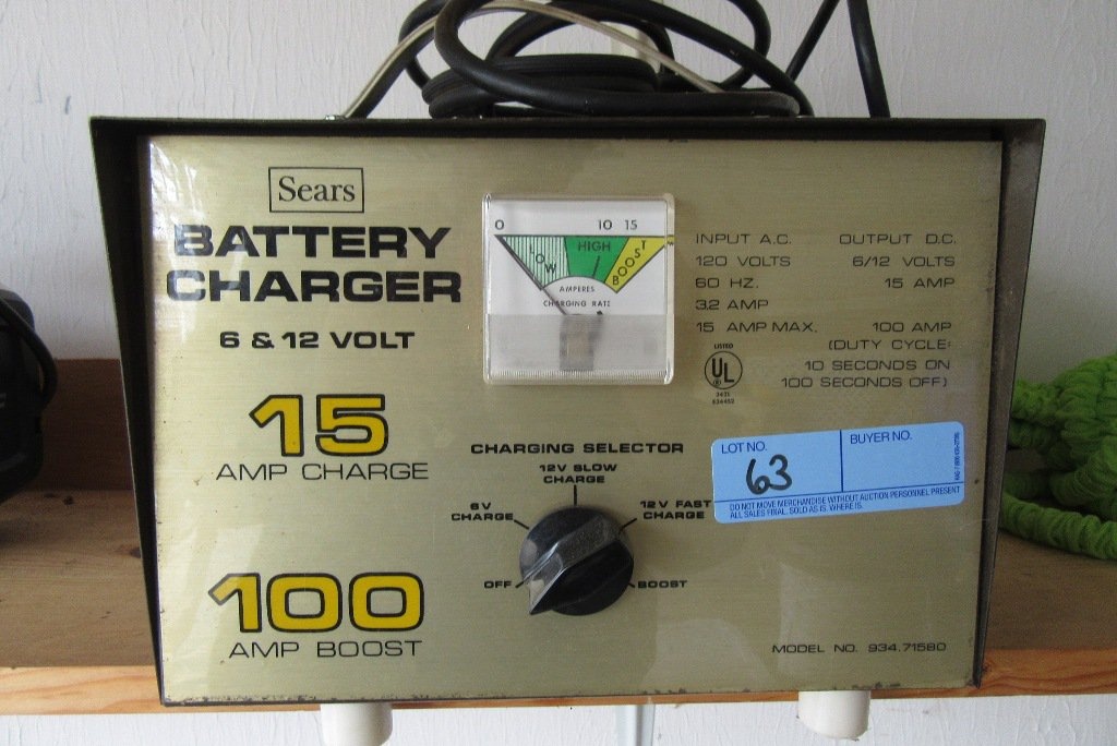 sears 12 volt battery charger