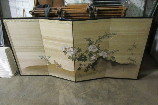 36 INCH HIGH FLORAL DESIGN SCREEN. 6 FT LONG