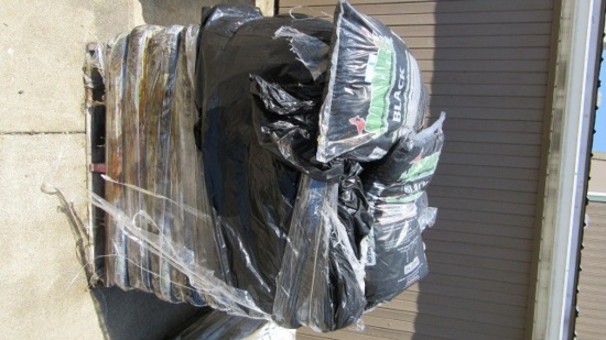 APPROXIMATELY (32) BAGS OF BLACK BARK MULCH