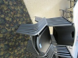 8 BLACK STACK CHAIRS