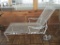 ADJUSTABLE METAL LOUNGE CHAIR IN WHITE