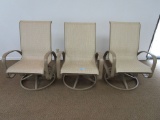 3 SWIVEL OUTDOOR CHAIRS