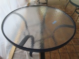 GLASS TOP ROUND TABLE