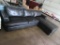 BLACK FAUX LEATHER SECTIONAL SOFA