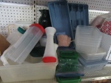 STORAGE CONTAINERS, TUPPERWARE AND ETC