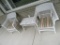 3 PIECE WICKER SET INCLUDING TABLE AND 2 ARMCHAIRS