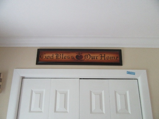 GOD BLESS OUR HOME WOOD SIGN