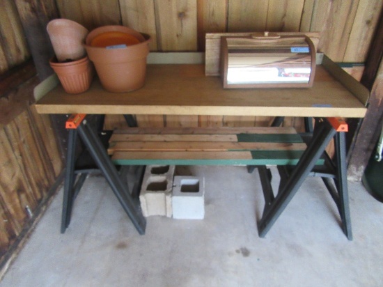 MAPLE WORKBENCH TOP AND SAW HORSES