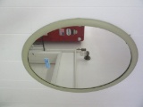 PAINTED OVAL WALL MIRROR