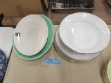 WS GEORGE PLATTER, BRAXTON COUNTRY SHOPS PLATTER, SALEM CHINA BOWL, AND  MI