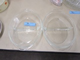 2 GLASBAKE DIVIDED DISHES