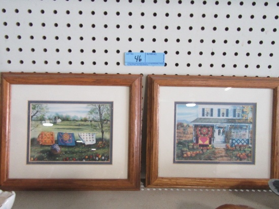 2 FOLK ART PICTURES