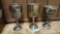3 LARGE SILVERPLATE GOBLETS