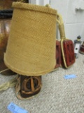 BURLAP SHADED LAMP