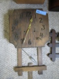 MISSION OAKS STYLE WALL CLOCK. KEY WIND. NO KEY