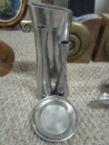 METAL VASE & BUD VASES & DISH