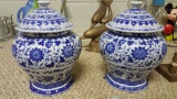 PAIR OF MADE IN CHINA LARGE GINGER JARS