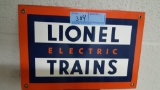 LIONEL ELECTRIC TRAINS METAL SIGN