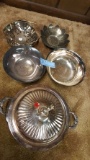 VARIETY OF SILVERPLATE SERVING PIECES