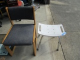 WOOD CUSHION CHAIR AND INVALID SEAT