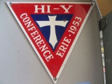 H Y CONFERENCE ERIE 1953 SIGN