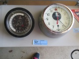 NAUTICAL CLOCK AND LORUS QUARTZ BATTERY CLOCK