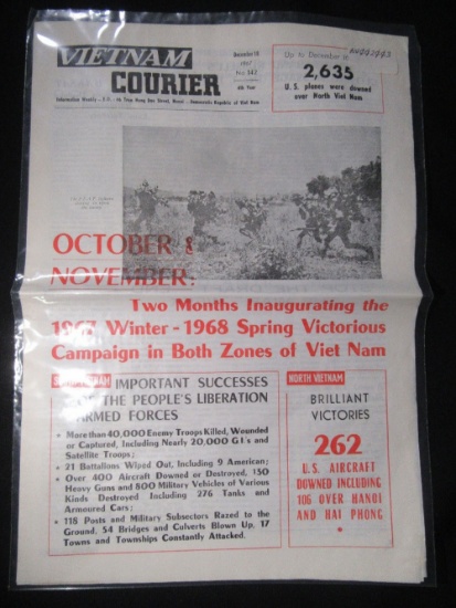 VIETNAM COURIER INFORMATION WEEKLY DECEMBER 18TH 1967 NUMBER 142 THE FOURTH