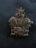 FOREIGN MEDAL WITH DRAGON AND SWORD MADE IN DRAGO PARIS