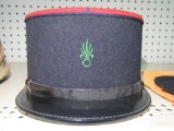 VINTAGE SCECAM BERNAY FRENCH MILITARY POLICE NAVY TOP HAT SIZE 59.