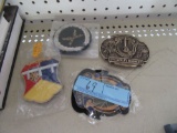 GARY OWEN 7TH CAVALRY REGIMENT BELT BUCKLE AND ASSORTED PATCHES
