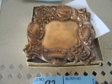 VICTORIAN BRASS ASHTRAY OR COIN TRAY