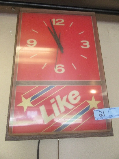 LIKE ADVERTISING CLOCK