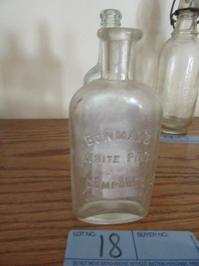 BOWMAN'S WHITE PINE COMPOUND BOTTLE AND CASTORIA CLARA H FLETCHER CASTORIA