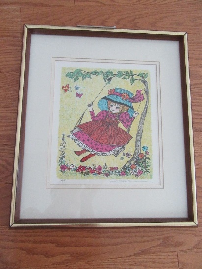 SIGNED ARTIST PROOF PRINT TITLED THE SWING BY RENEE FORESIGHT WITH CERTIFIC