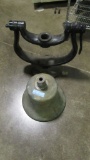 LARGE STEAM LOCOMOTIVE BELL WITH MOUNT. NO CLAPPER. 16