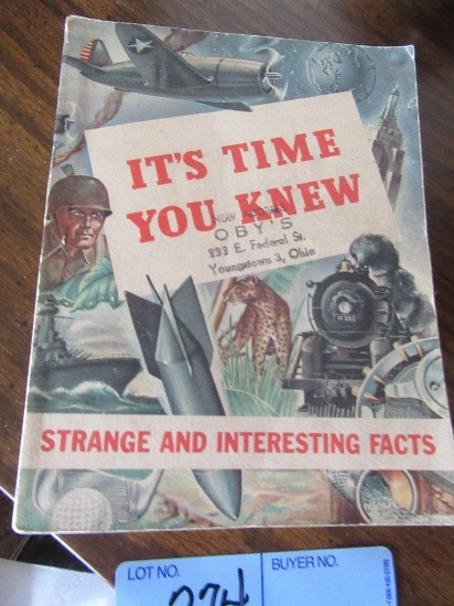 IT'S TIME YOU KNEW STRANGE AND INTERESTING FACTS BOOK