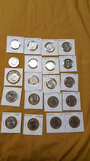 15 QUARTERS 2006 THROUGH 2008, 2004 LA PURCHASE NICKEL, AND 2004 LEWIS AND