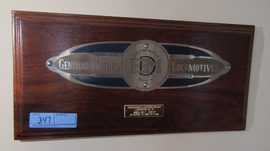 GENERAL MOTORS LOCOMOTIVES PLAQUE