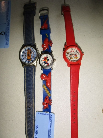 SCOOBY-DOO WATCH, MICKEY MOUSE WATCH, AND SPIDER-MAN WATCH