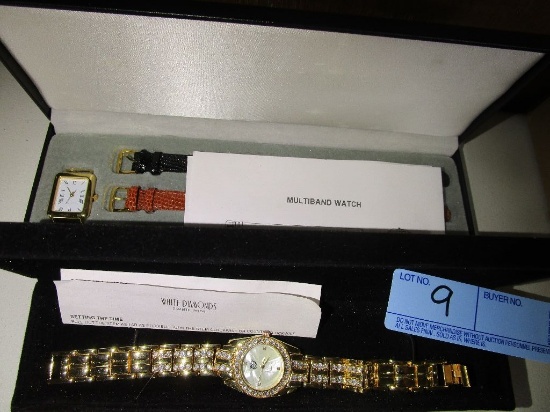 WHITE DIAMONDS BY ELIZABETH TAYLOR WATCH AND MULTIBAND WATCH