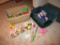 2 TOTES OF ASSORTED CHILDREN'S TOYS INCLUDING CANDY LAND. BUILDING BLOCKS.