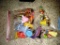 THE SEVEN DWARFS PLASTIC CHARACTERS AND PLASTIC DOLLS WITH CLOTHING
