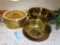CASSEROLE BOWL WITH BRASS HOLDER AND BRASS BOWL