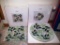 14 INCH SQUARE PLATTER AND 16 INCH ROUND PLATTER BLOCK CHRISTMAS PLATES