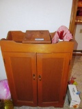WOOD CABINET. NO CONTENTS.