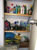 CONTENTS OF WALL CLOSET SPRINKLERS, YARD AND GARDEN ITEMS, DECORATIVE YARD